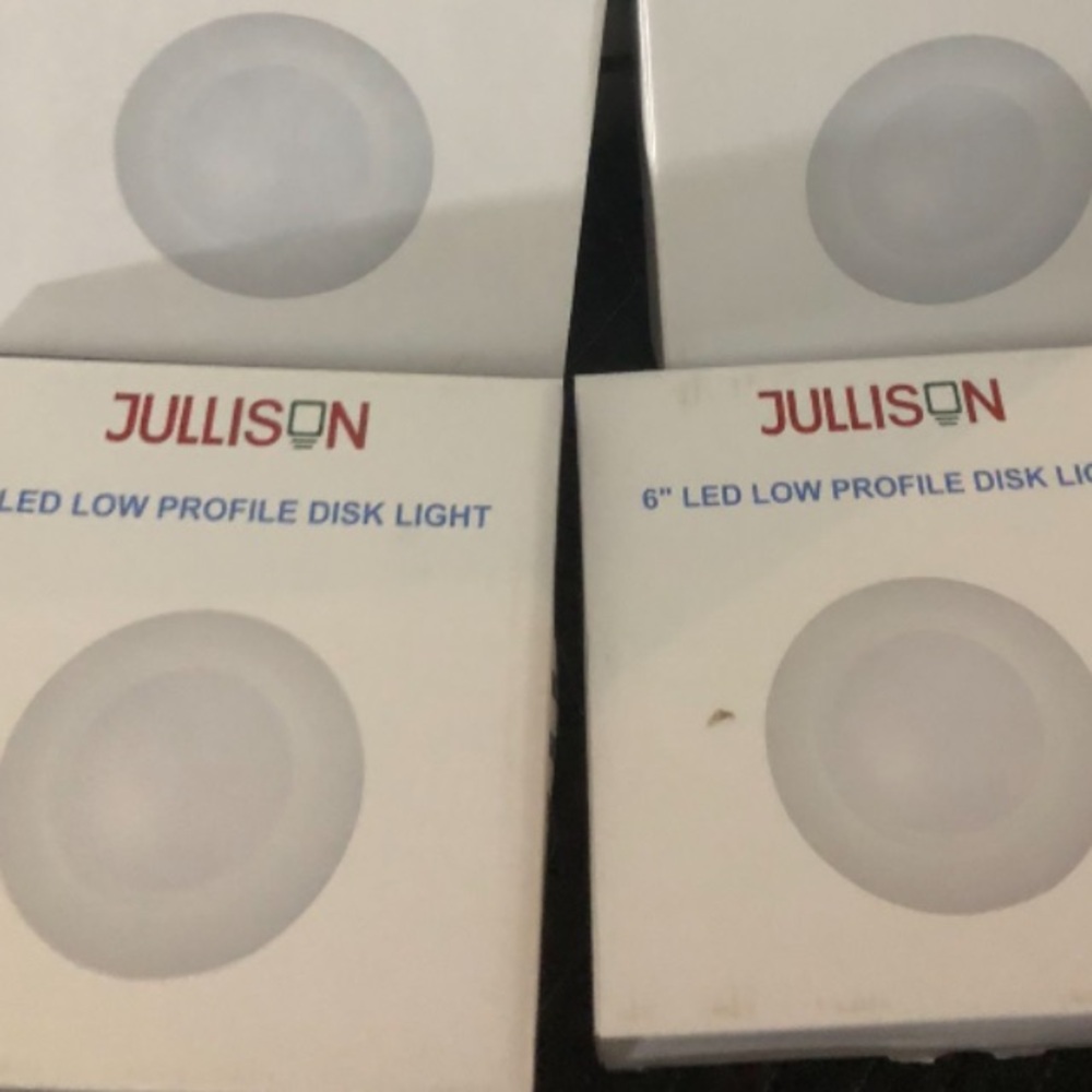 White LED Low Profile Disk Light - Pack